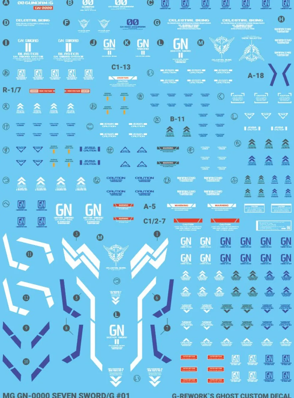 MG 00 Seven Swords Decals