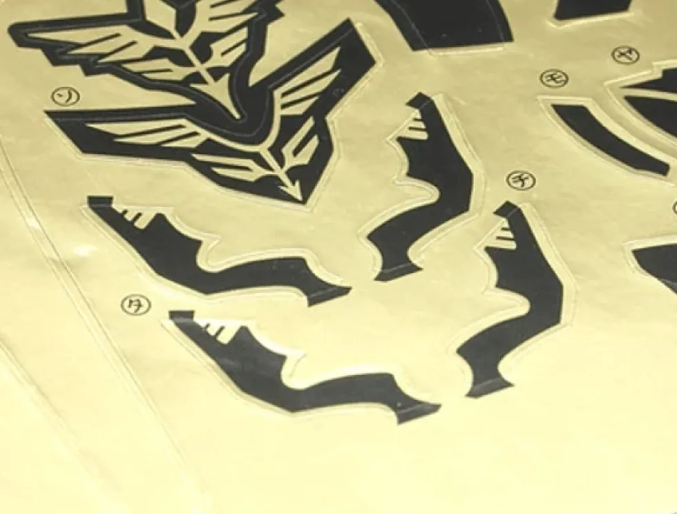 MG Sinanju Metal Film Sticker (Gold)
