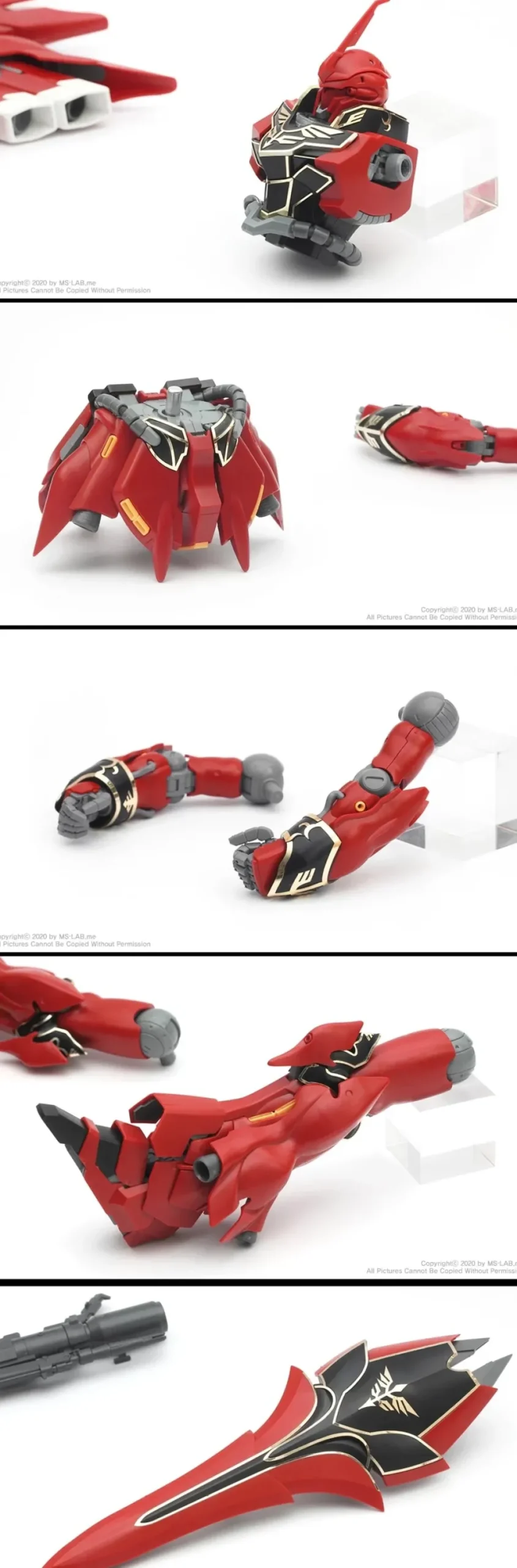 MG Sinanju Metal Film Sticker (Gold)
