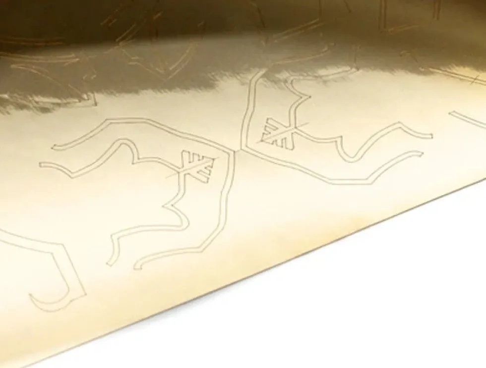 MG Sinanju Metal Film Sticker (Gold)