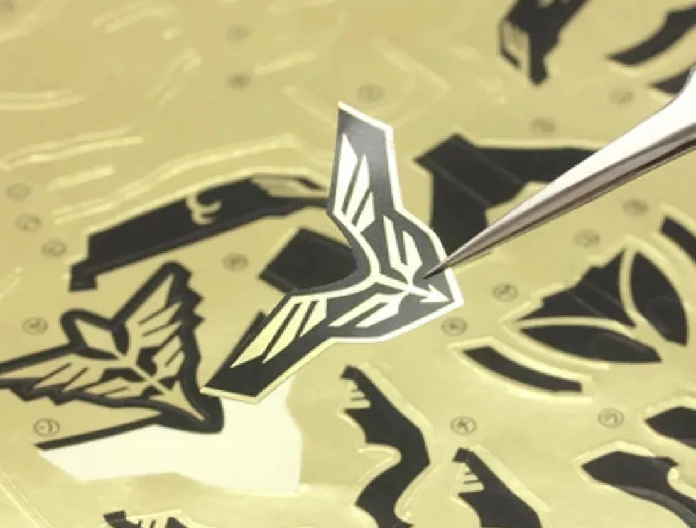 MG Sinanju Metal Film Sticker (Gold)