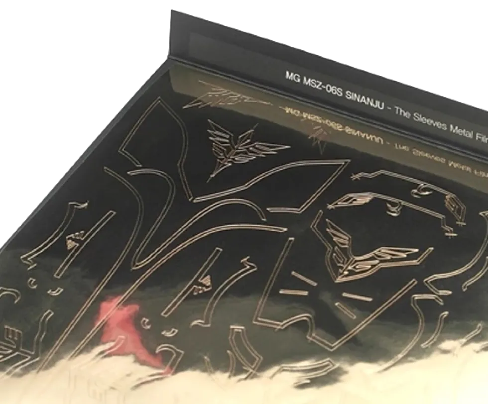 MG Sinanju Metal Film Sticker (Gold)
