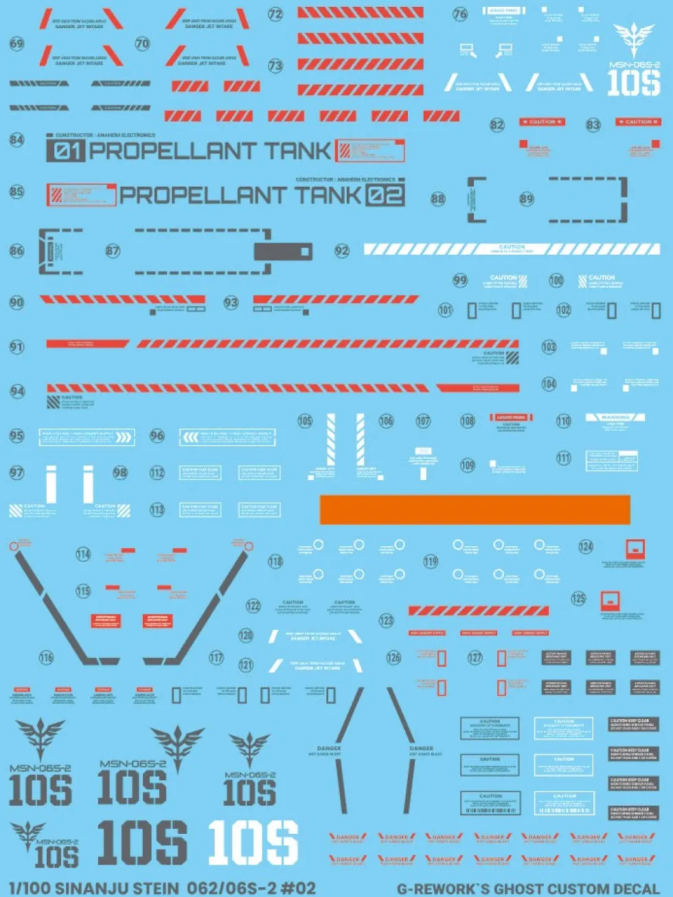 MG Sinanju Stein Decals