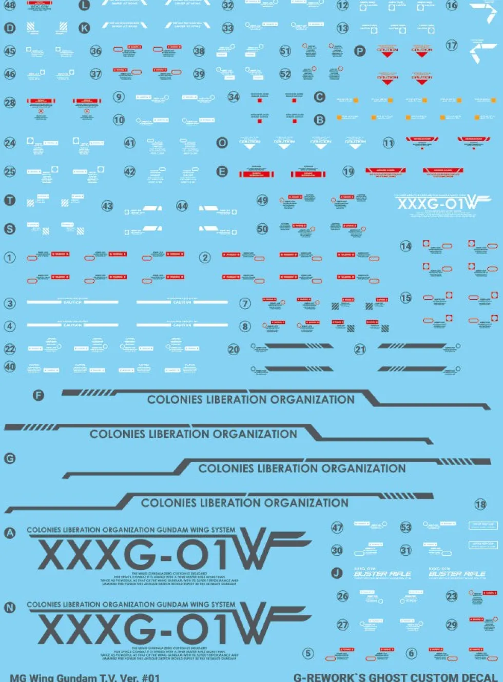 MG Wing Gundam (TV Ver.) Decals
