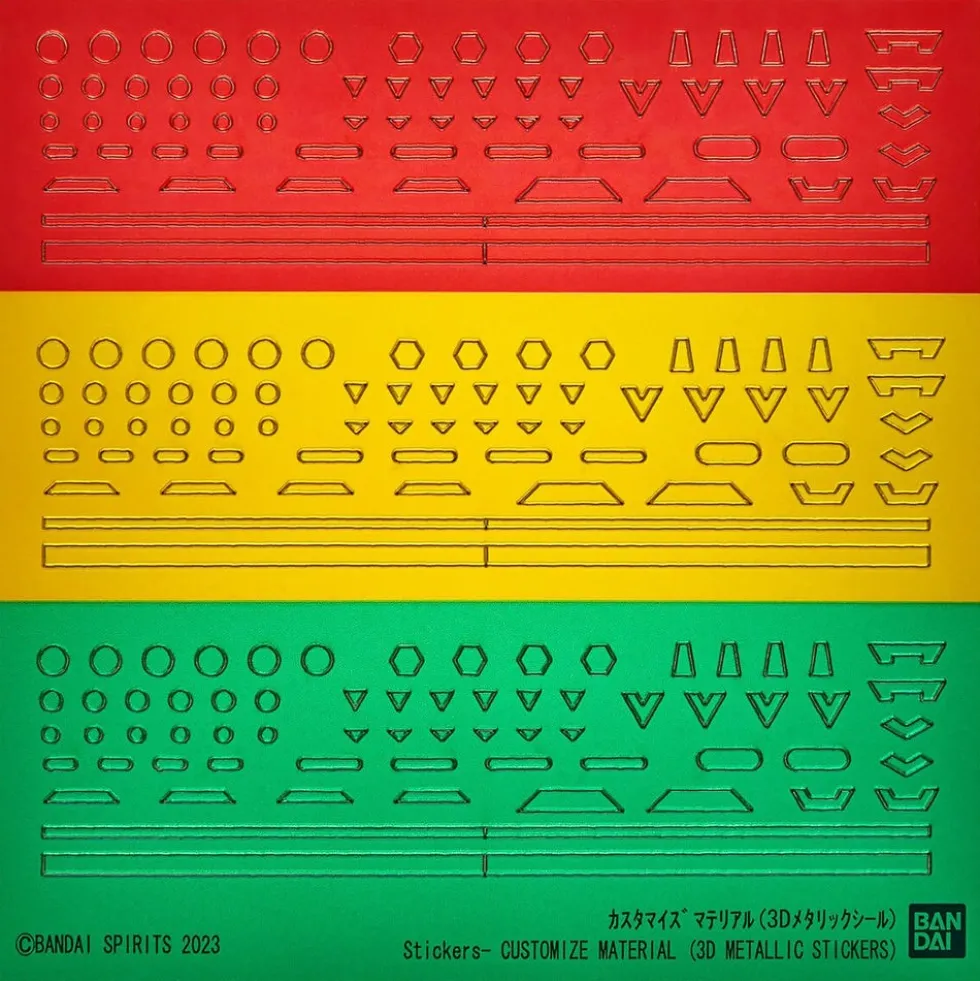 30MM Customize Material (3D Metallic Stickers)