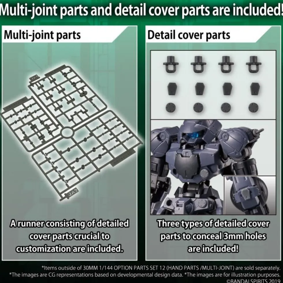 30MM W-23 Option Parts Set 12 (Hand Parts / Multi Joint)
