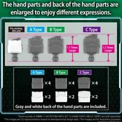 30MM W-23 Option Parts Set 12 (Hand Parts / Multi Joint)