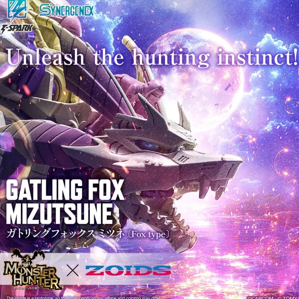Monster Hunter X Zoids Gatling Fox Mizutsune