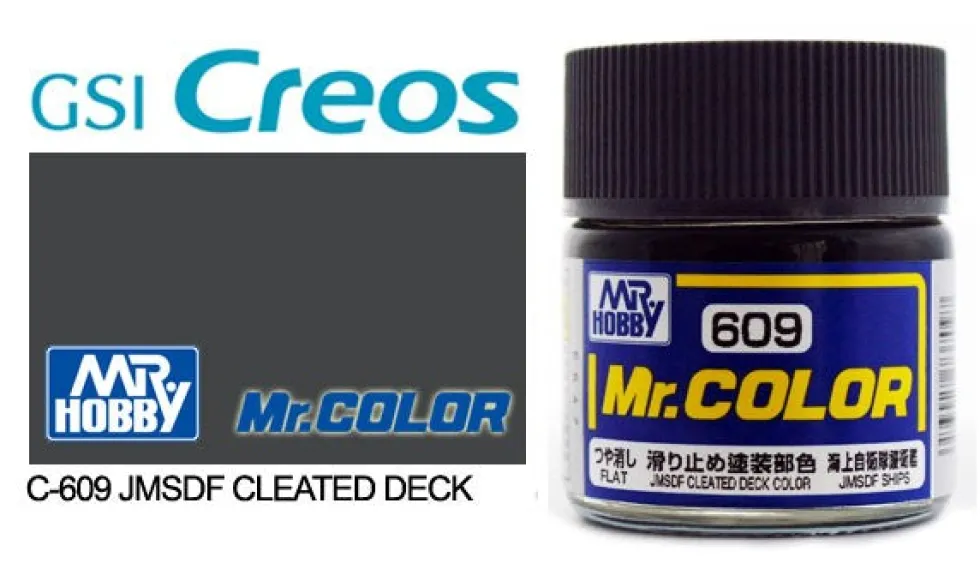 Mr. Color C609 Flat JMSDF Cleated Deck Gray Color 10ml