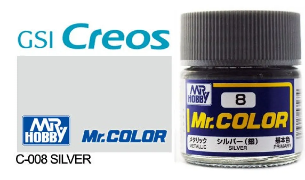 Mr. Color C8 Gloss Metallic Silver 10ml