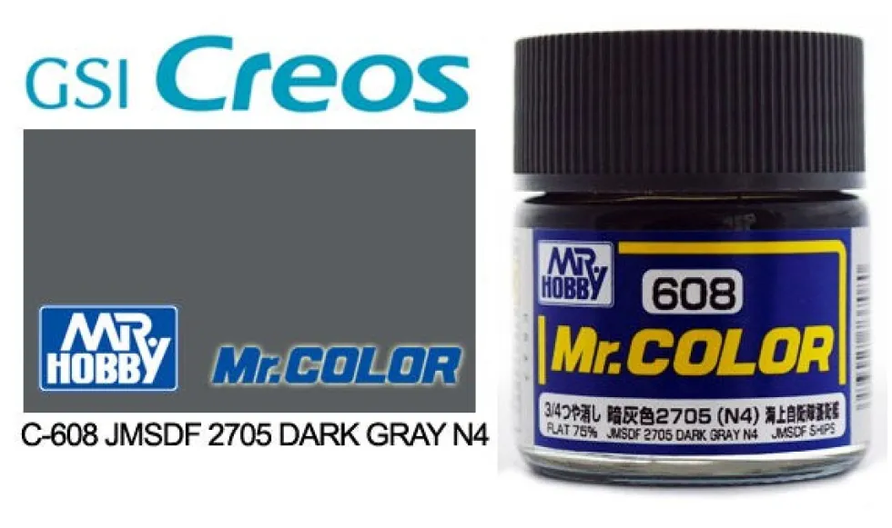 Mr. Color C608 75% JMSDF 2705 Dark Gray (N4) 10ml