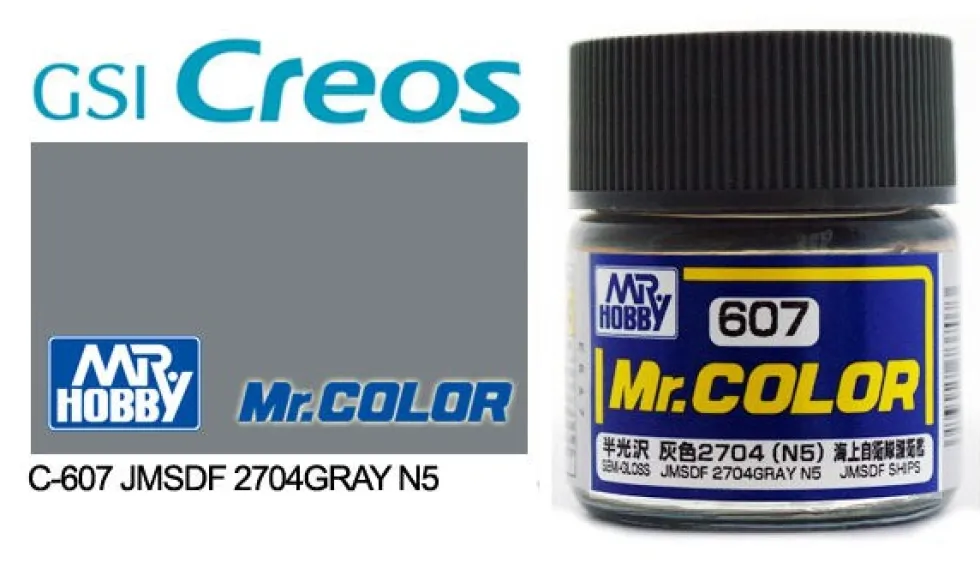 Mr. Color C607 Semi-Flat JMSDF 2704 Gray (N5) 10ml