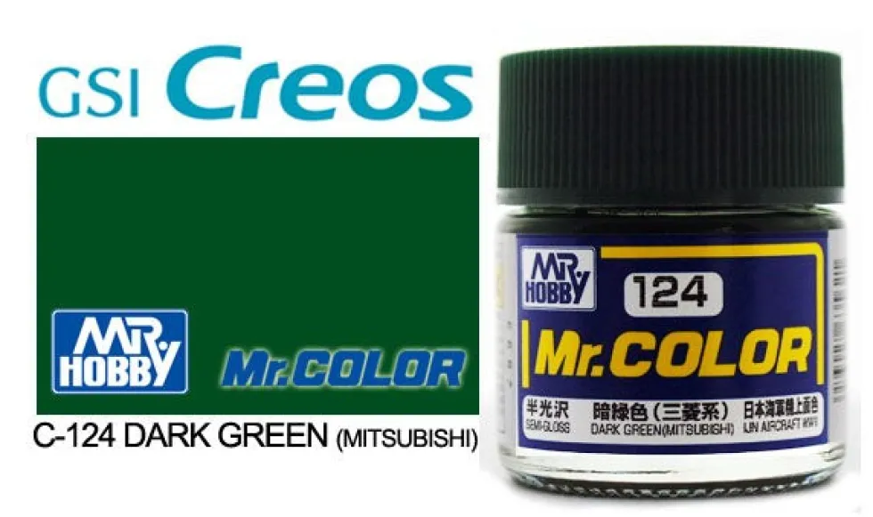 Mr. Color C124 Semi-Gloss Dark Green (Mitsubishi) 10ml