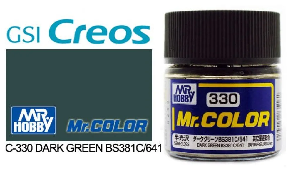 Mr. Color C330 Semi-Gloss Dark Green BS381C/641 10ml