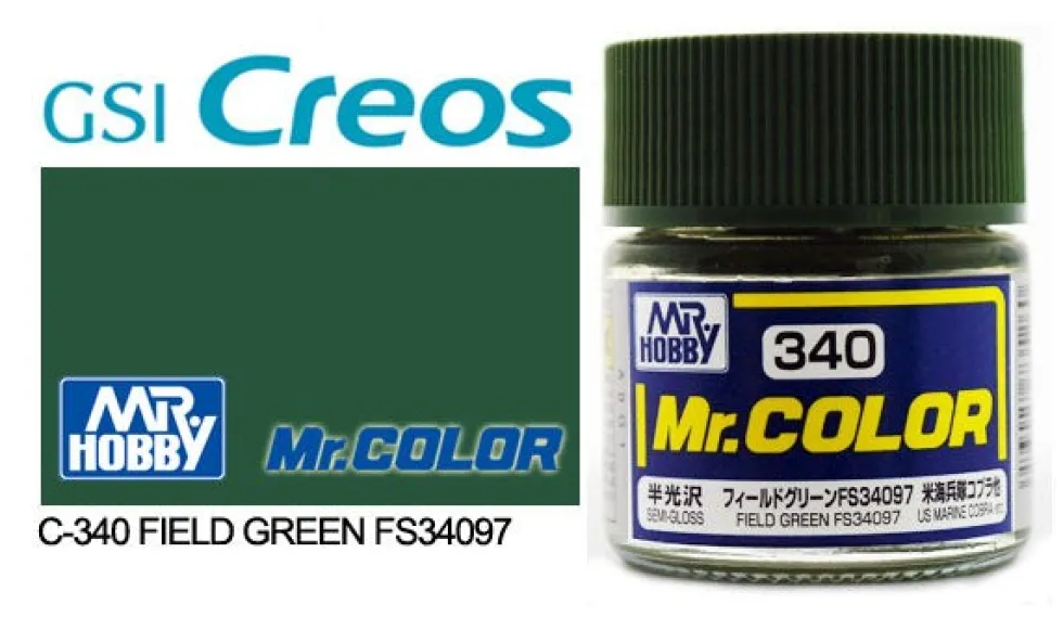 Mr. Color C340 Semi-Gloss Field Green FS34097 10ml