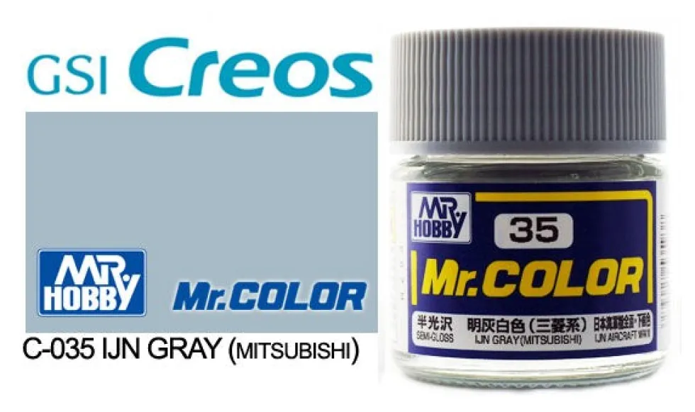 Mr. Color C35 Semi-Gloss IJN Gray(Mitsubishi) 10ml