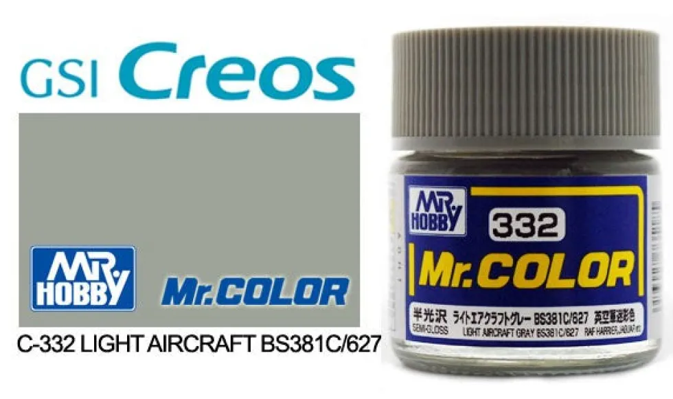 Mr. Color C332 Semi-Gloss Light Aircraft Gray BS381C/627 10ml