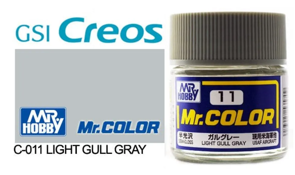 Mr. Color C11 Semi-Gloss Light Gull Gray 10ml