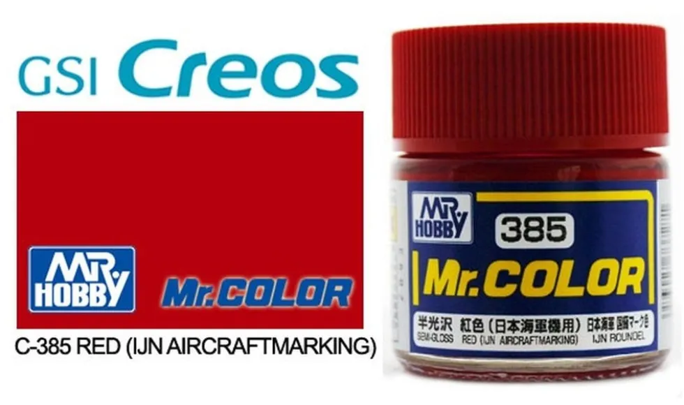 Mr. Color C385 Semi-Gloss Red (IJN Aircraft Marking) 10ml