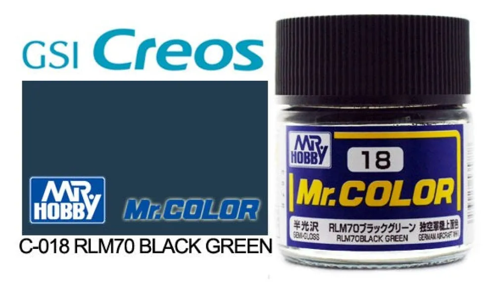 Mr. Color C18 Semi-Gloss RLM70 Black Green 10ml
