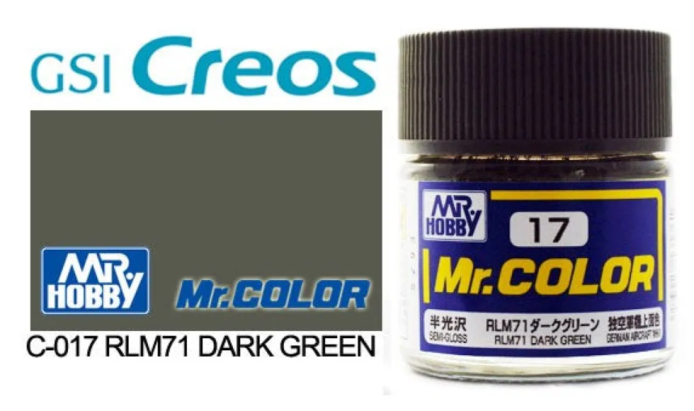 Mr. Color C17 Semi-Gloss RLM71 Dark Green 10ml