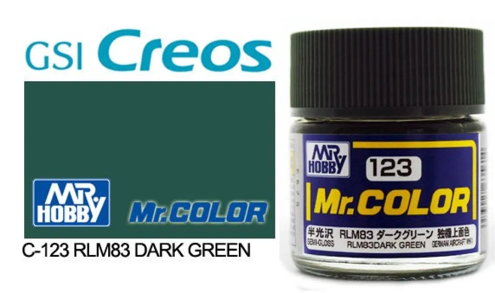 Mr. Color C123 Semi-Gloss RLM83 Dark Green 10ml