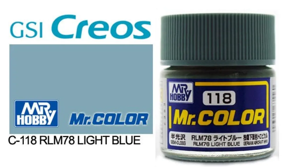 Mr. Color C118 Semi-Gloss RLM78 Light Blue 10ml