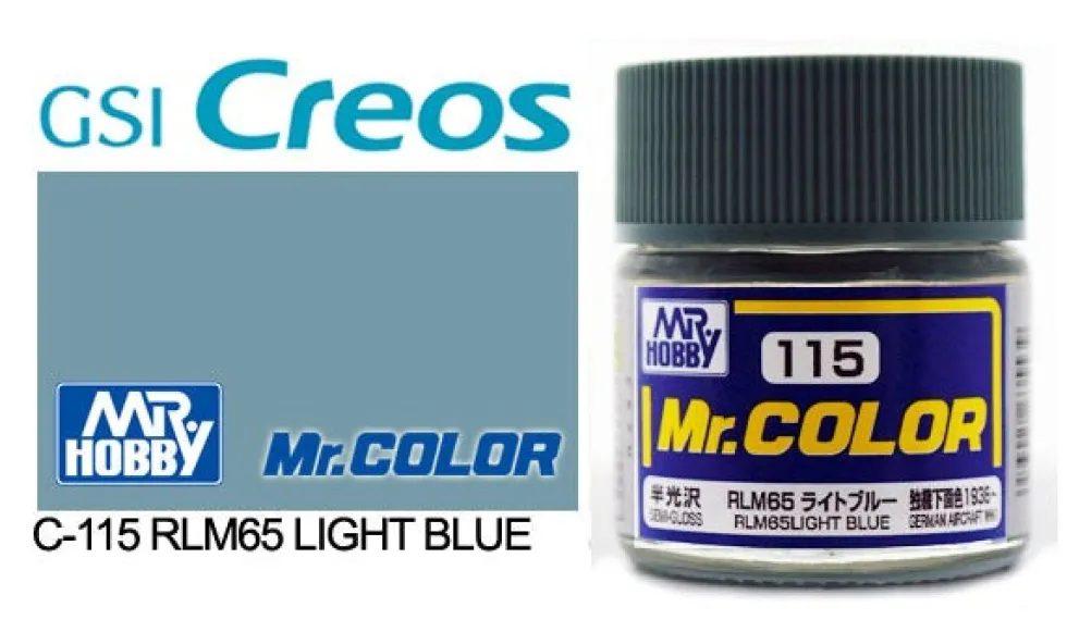 Mr. Color C115 Semi-Gloss RLM65 Light Blue 10ml