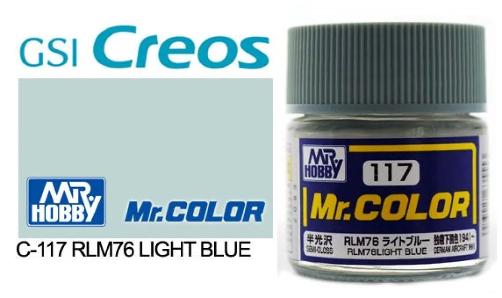 Mr. Color C117 Semi-Gloss RLM76 Light Blue 10ml