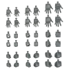 Option Parts Set Gunpla 04 - Build Hands Round