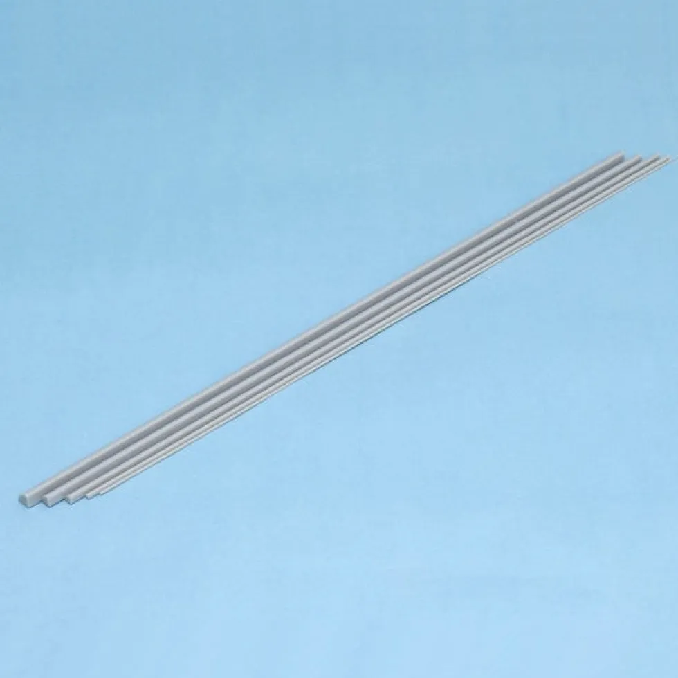 Plastic 1/4 Round Bar (Gray) - 1mm x 8