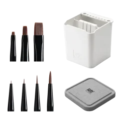 Pointed/Flat Modeling Brush Set w/ Washer