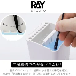 Pointed/Flat Modeling Brush Set w/ Washer