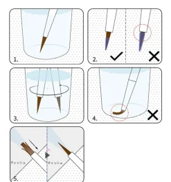 Pointed/Flat Modeling Brush Set w/ Washer