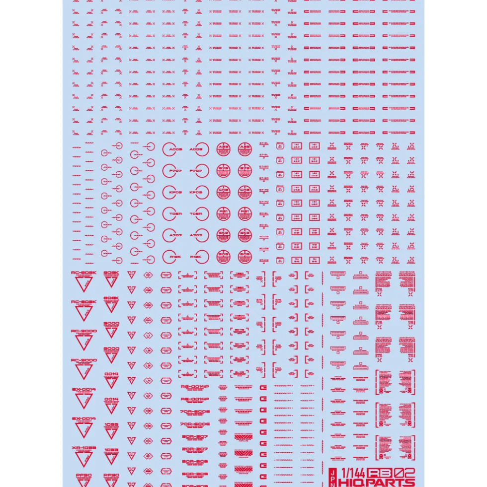 1/144 RB02 Caution Decal - Gray & Orange