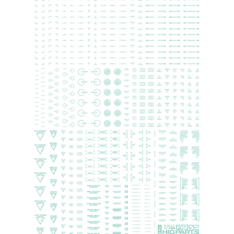 1/144 RB02 Caution Decal - Gray & Orange