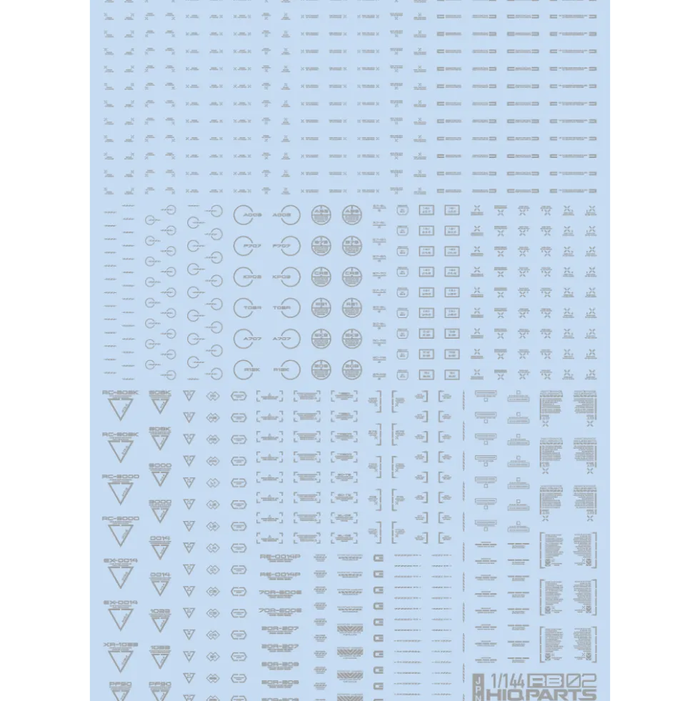 1/144 RB02 Caution Decal - Gray & Orange