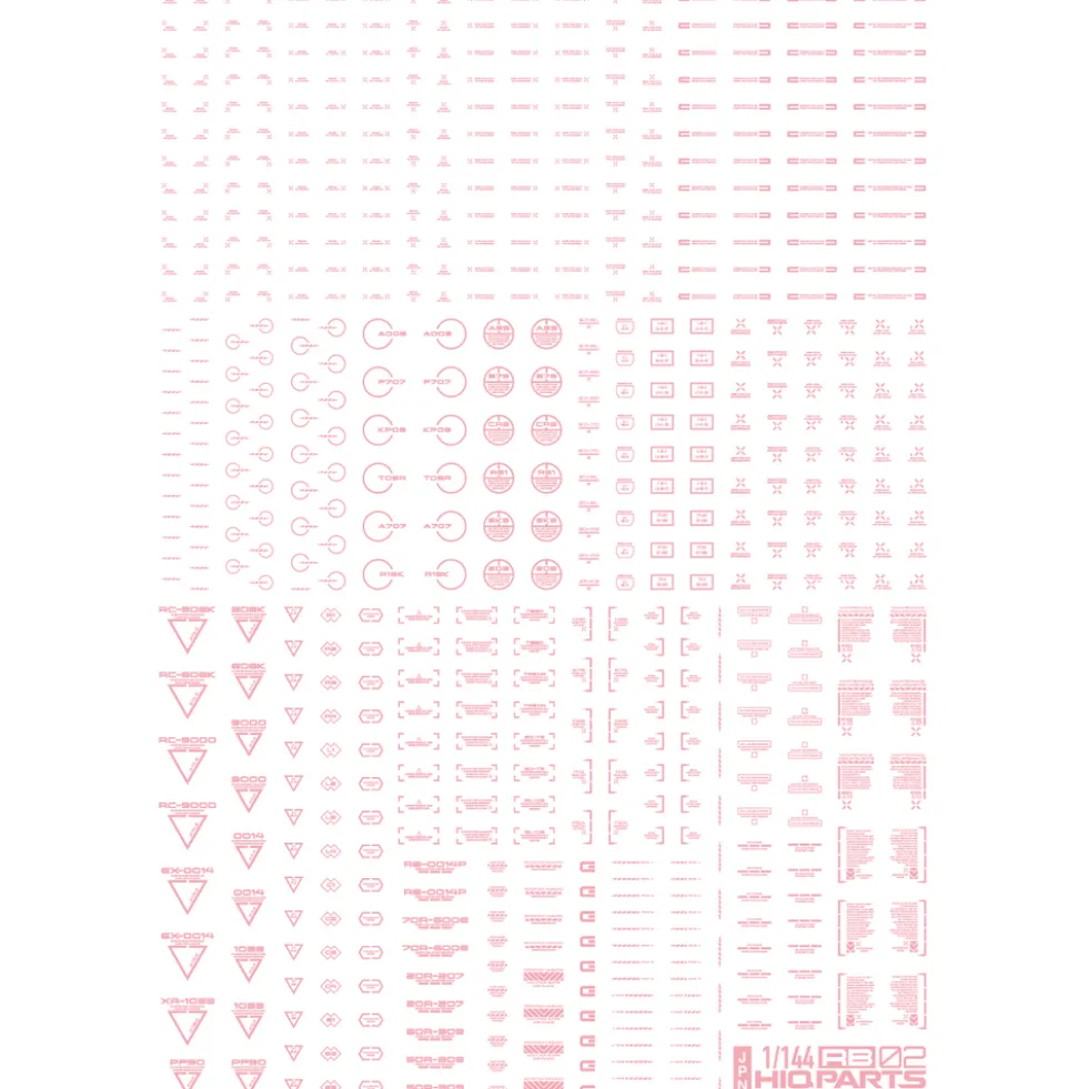 1/144 RB02 Caution Decal - Gray & Orange