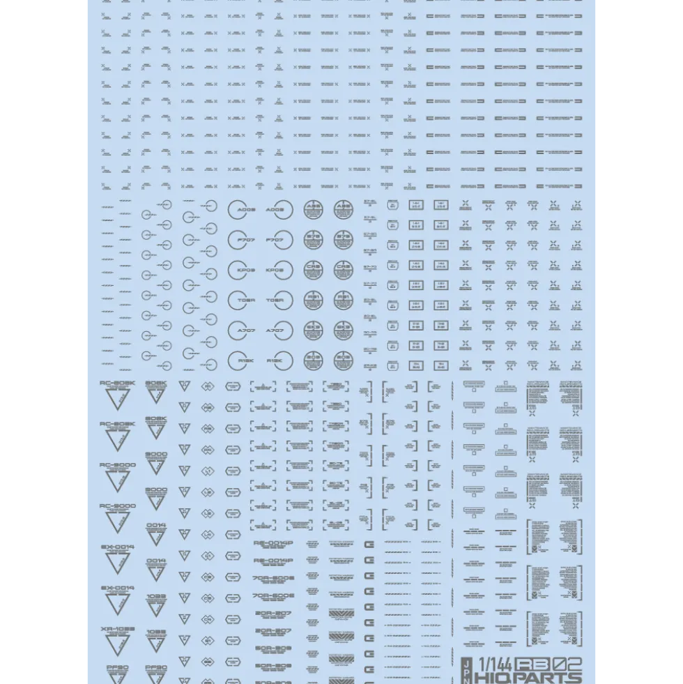 1/144 RB02 Caution Decal - Gray & Orange