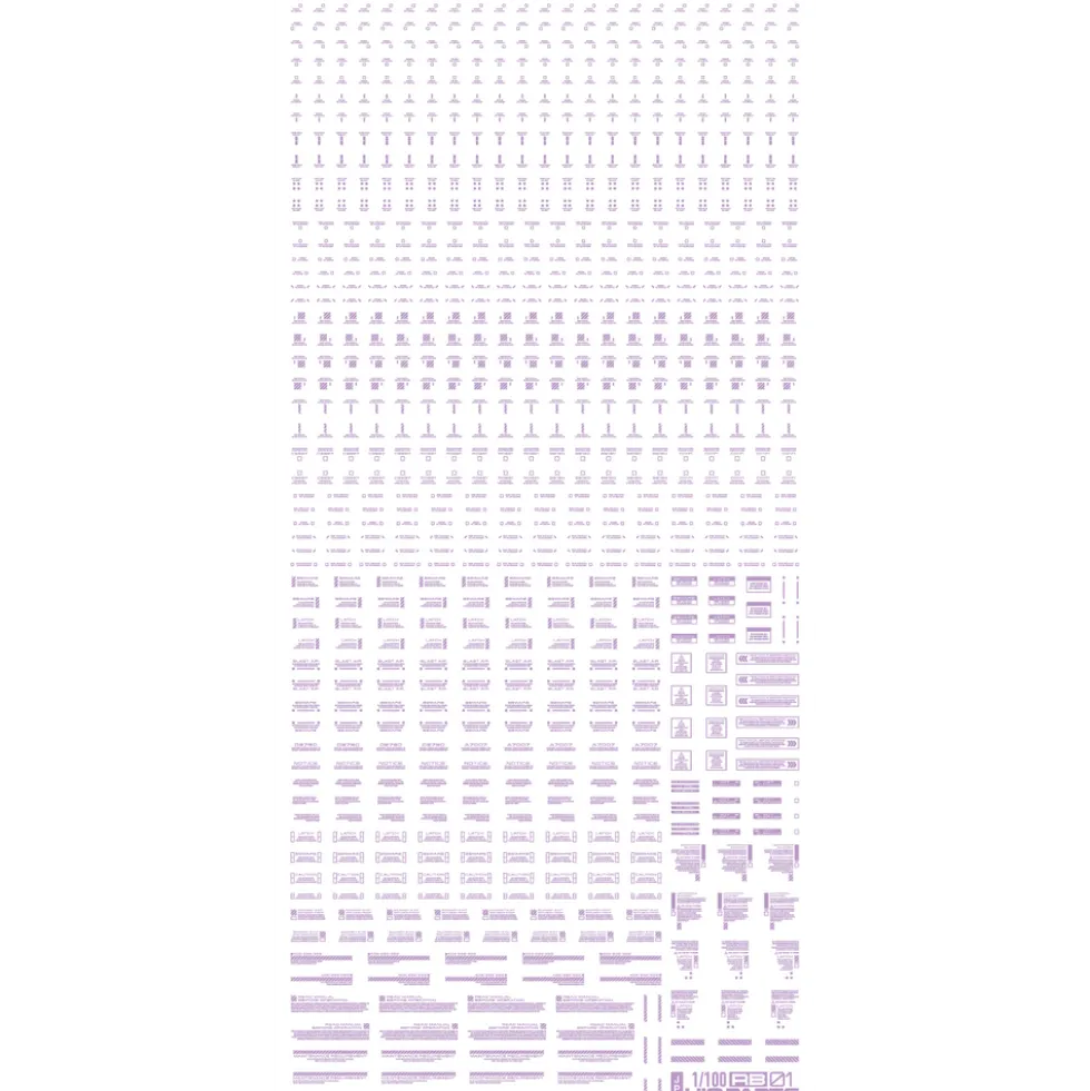 1/100 RB01 Caution Decal - Gray & Orange