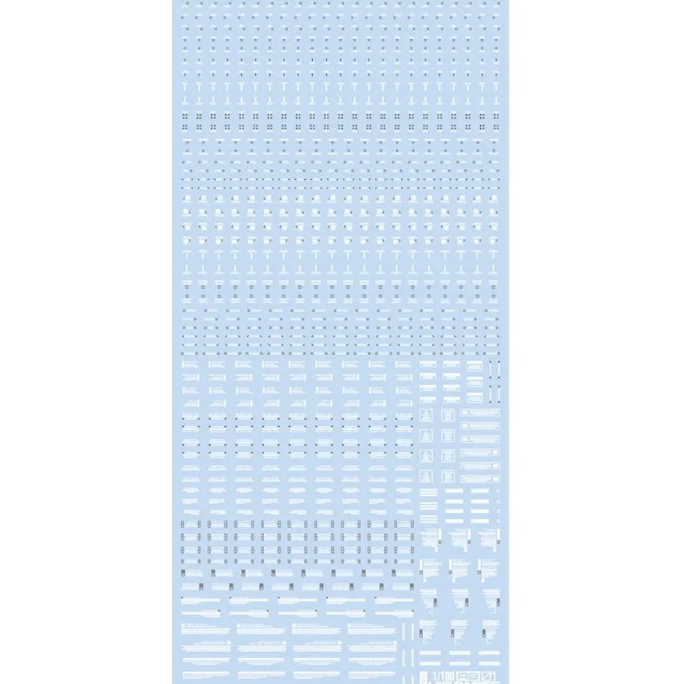1/100 RB01 Caution Decal - Gray & Orange