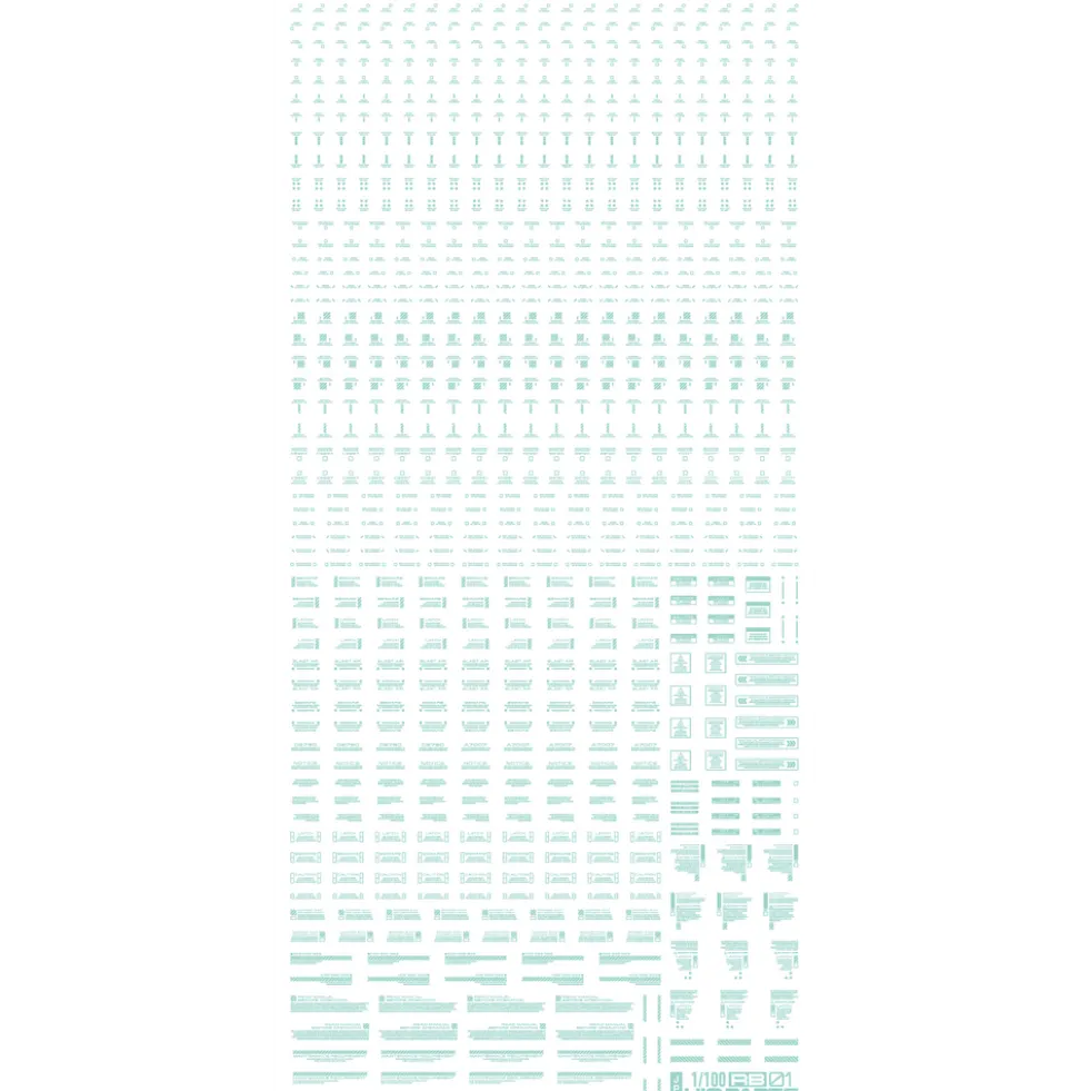 1/100 RB01 Caution Decal - Gray & Orange
