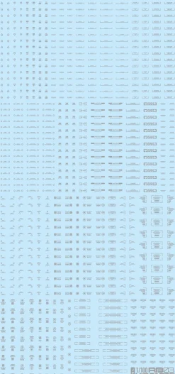 1/100 RB03 Caution Decal - One Color Gray