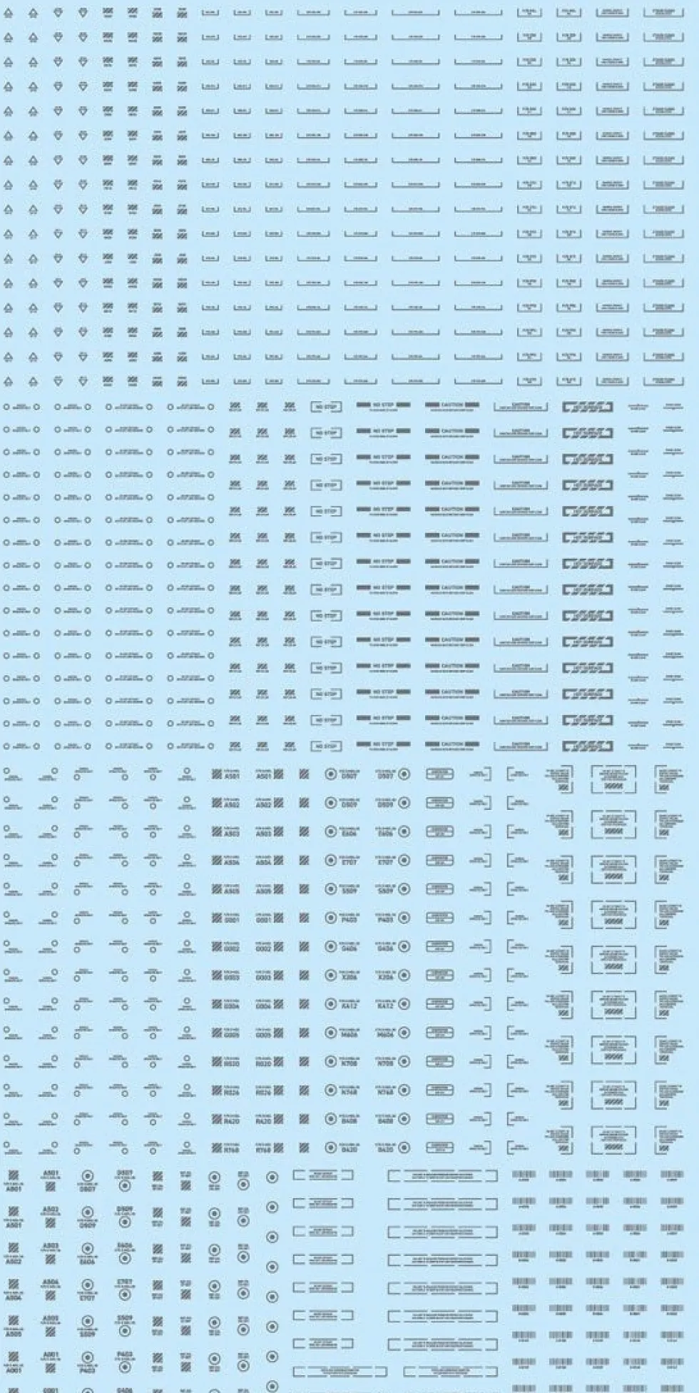 1/100 RB03 Caution Decal - One Color Gray