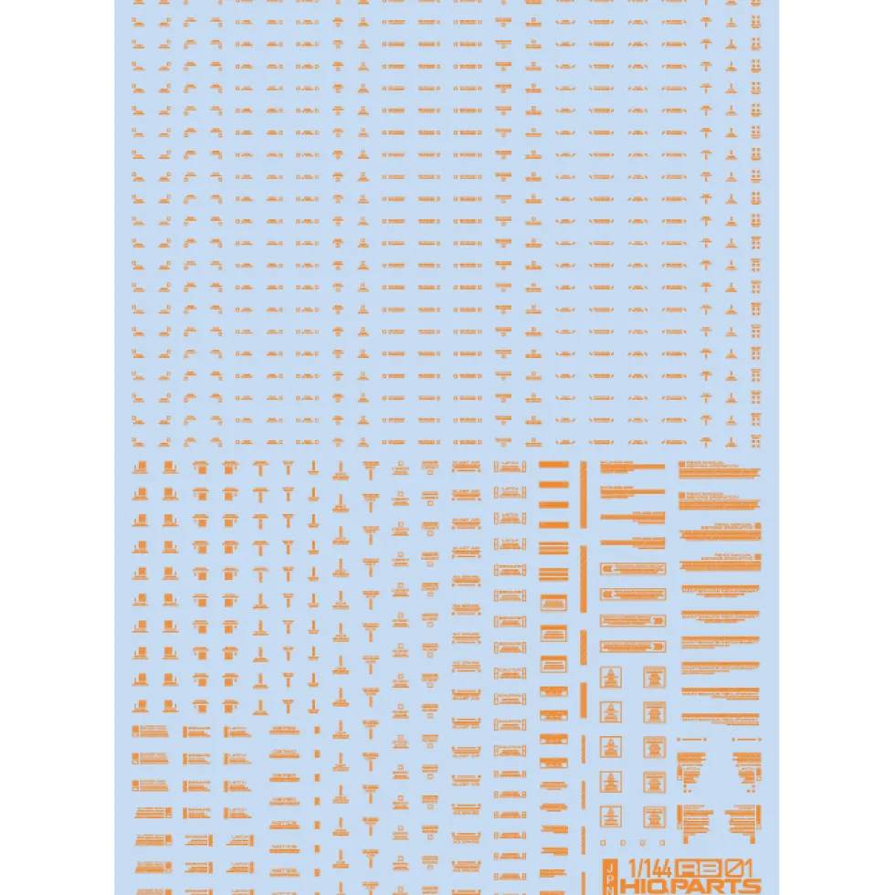1/144 RB01 Caution Decal - White & Orange