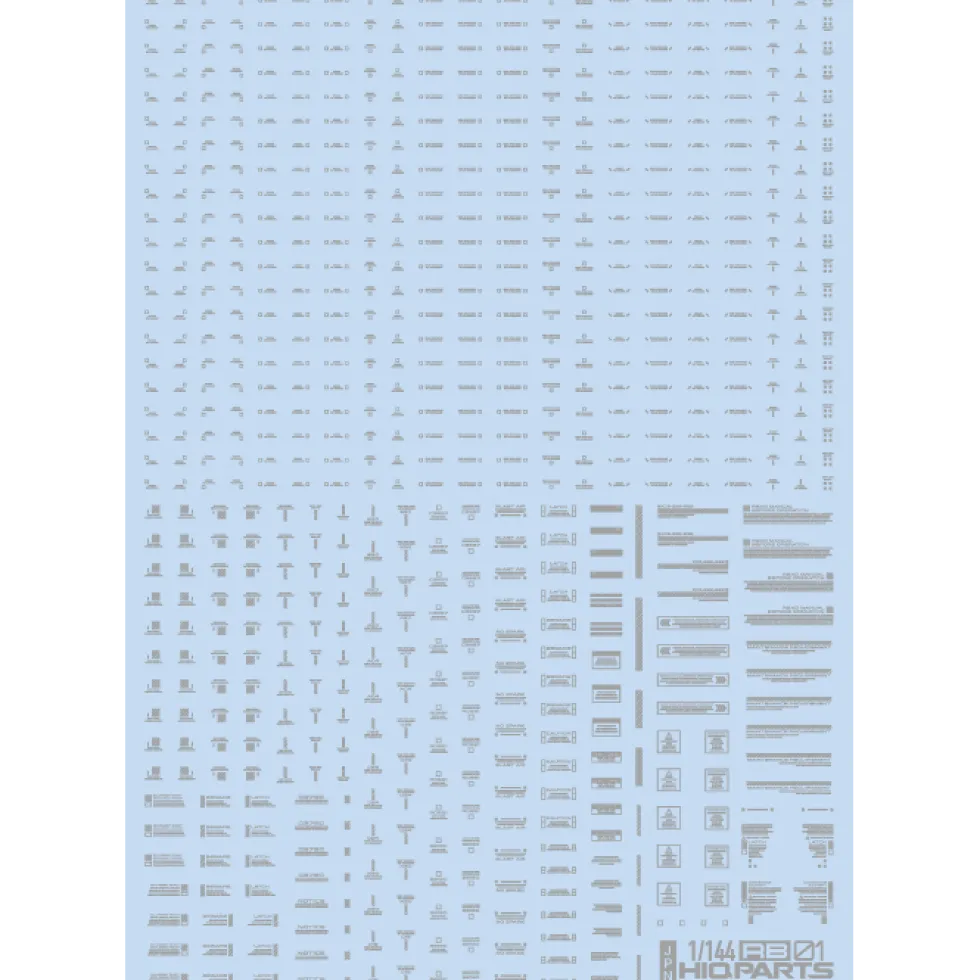 1/144 RB01 Caution Decal - White & Orange
