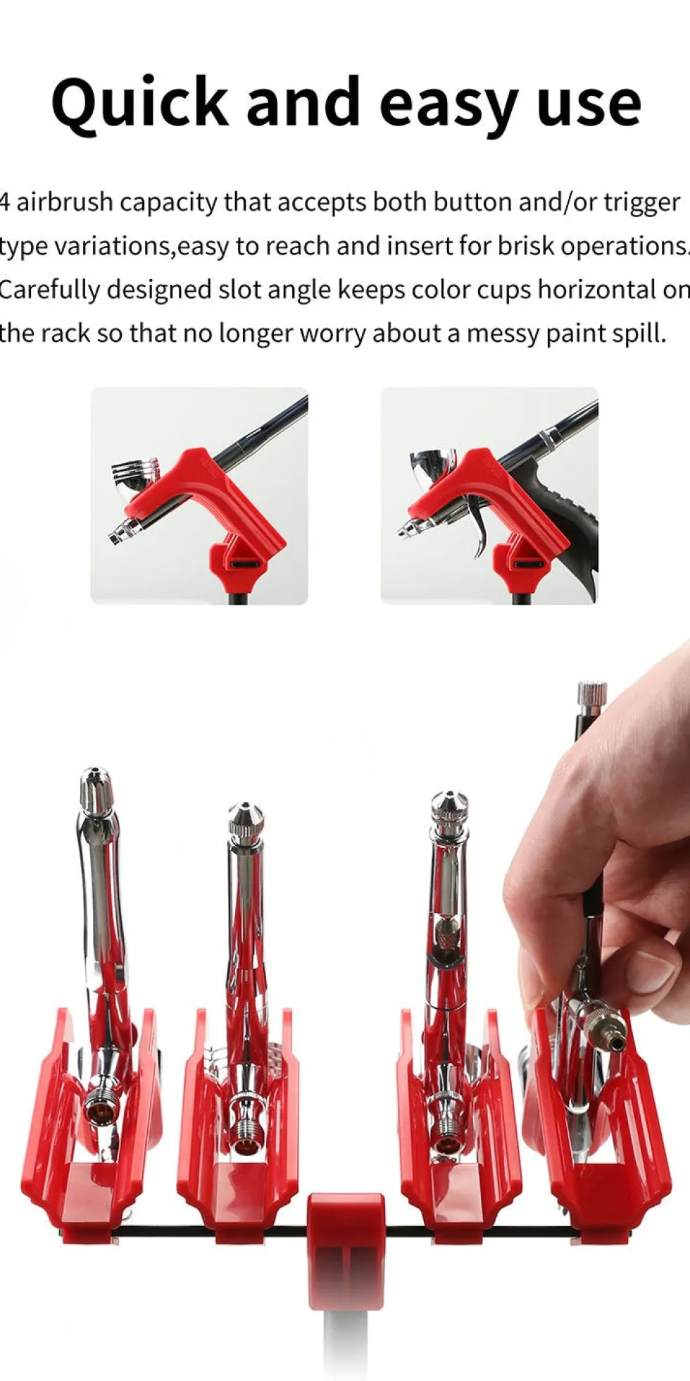 4-Slot Airbrush Rack