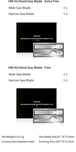 Stainless Steel Hand Saw Blades - HW-01