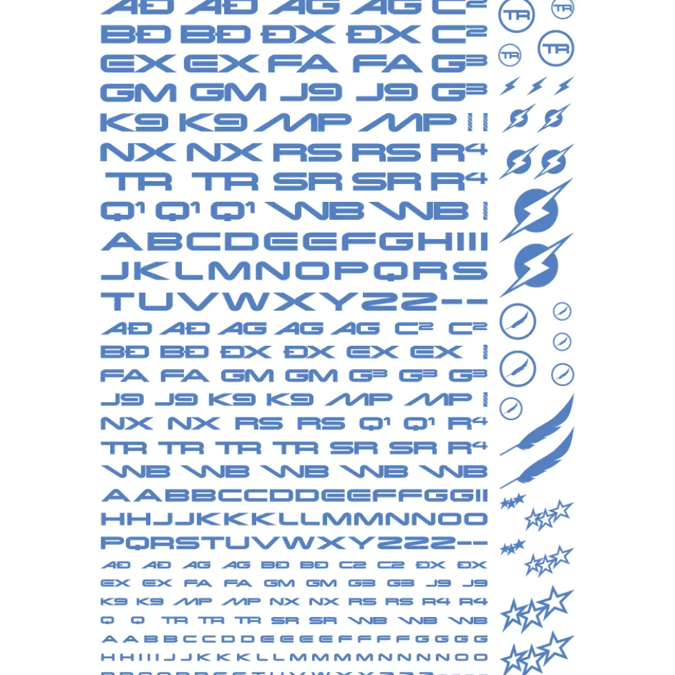 TR Decal 3 Alphabet - Gold
