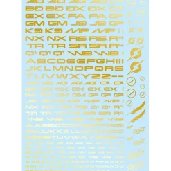 TR Decal 3 Alphabet - Gold
